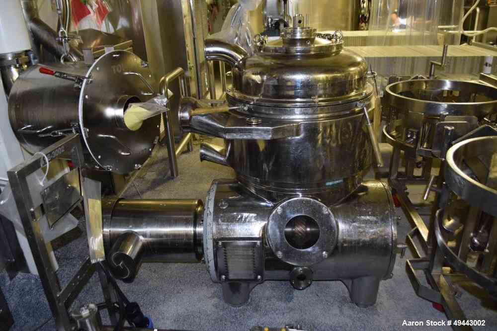 25 HP Westfalia BKA-35-86 Disc Centrifuge