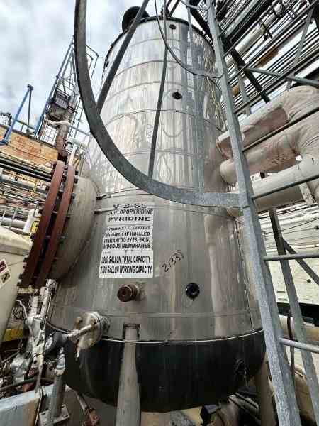 3000 Gal Watson Metal Masters Duplex 2205 Stainless Steel Reactor Body