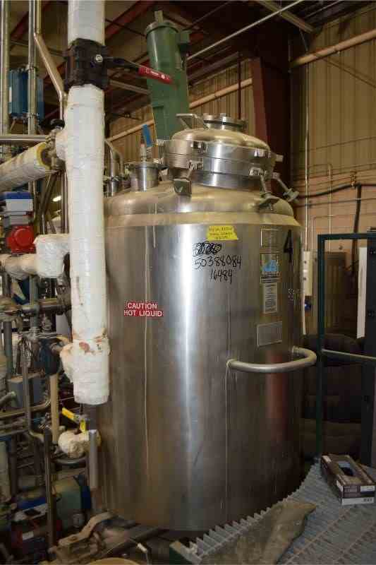 125 Gal Cherry-Burrell Stainless Steel Reactor