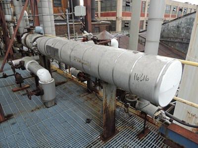 125 Sq Ft Manning & Lewis Stainless Steel Shell & Tube Heat Exchanger