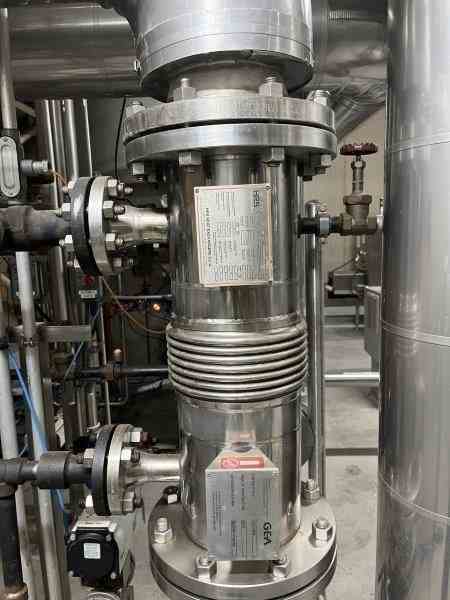 17.5 L HRS Stainless Steel Corrugated Tube Heat Exchanger - Unused