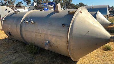 2000 Gal Hahn and Clay 314L Stainless Steel Pressure Vessel