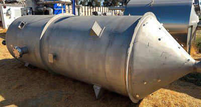 2000 Gal Hahn and Clay Stainless Steel Pressure Vessel