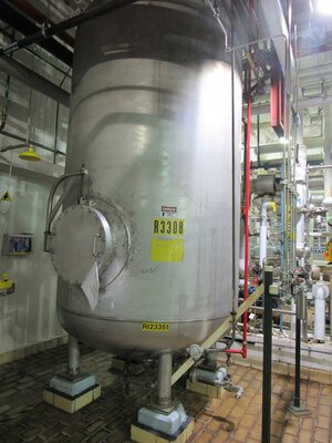 2000 Gal M&M Welding 316L Stainless Steel Pressure Vessel