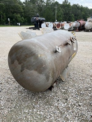 350 Gallon Stainless Steel Horizontal Pressure Vessel